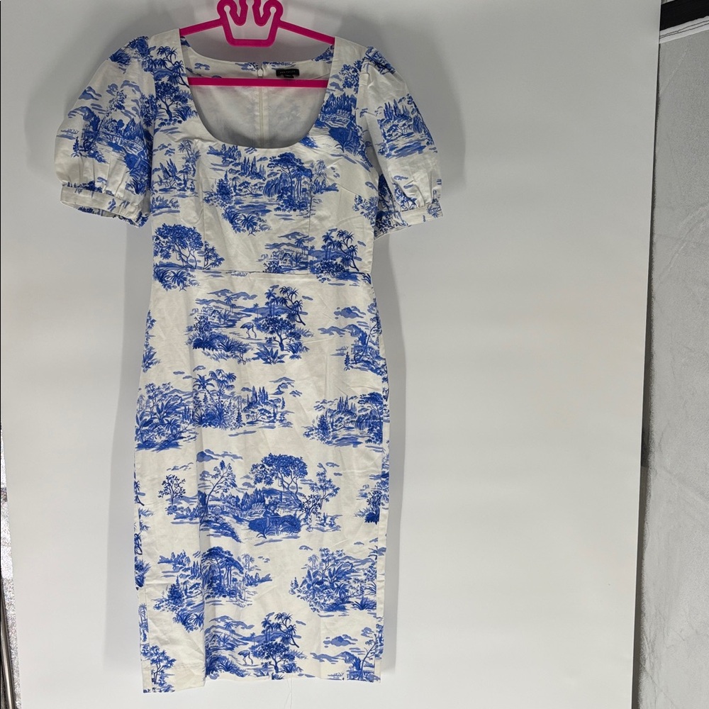 Ann Taylor Blue and White Dress - Picture 2 of 13